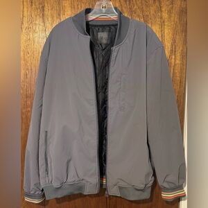 Hudson & Barrow Gray Bomber Jacket Size XL